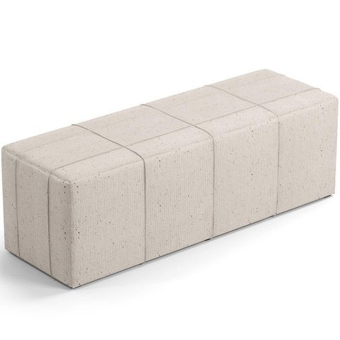 Puff Decorativo Living Sala de Estar 195 Cm Roma W01 Linho Cru - lyam