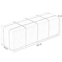 Ver imagem 4 de Puff Decorativo Living Sala de Estar 195 Cm Roma W01 Linho Cru - lyam