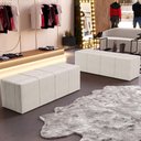 Ver imagem 6 de Puff Decorativo Living Sala de Estar 195 Cm Roma W01 Linho Cru - lyam