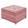 Puff Banqueta Dobrável com Rodízios que Vira Cama Solteiro para Sala Quarto Escritório - 4