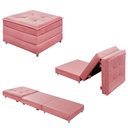 Ver imagem 1 de Puff Banqueta Dobrável com Rodízios que Vira Cama Solteiro para Sala Quarto Escritório