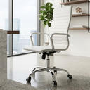 Ver imagem 1 de Cadeira Eames Esteirinha Presidente Escritório Boston Eames Alta - Branca Branco