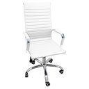 Ver imagem 2 de Cadeira Eames Esteirinha Presidente Escritório Boston Eames Alta - Branca Branco