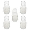 Ver imagem 1 de 5 Garrafas Moringa de Vidro 500ml com Copo Tampa 145ml Lyor Faces para Bares Restaurantes