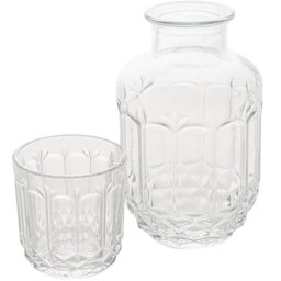 5 Garrafas Moringa de Vidro 500ml com Copo Tampa 145ml Lyor Faces para Bares Restaurantes - 2