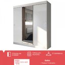 Ver imagem 2 de Guarda-roupa Casal 3 Portas de Correr 100% Mdf Emp com Espelho Branco - Pnr Móveis