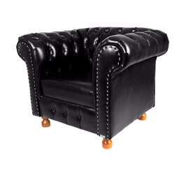 1 Poltrona Chesterfield Capitone Luiz Xv - Corano Preto / Recepção, Sala, Móveis, Decoração, Consult - 1