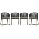 Ver imagem 1 de 4 Cadeiras de Jantar Área Noronha em Alumínio com Pintura Fendi Corda Náutica E8 Trama Original