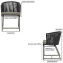 Ver imagem 2 de 4 Cadeiras de Jantar Área Noronha em Alumínio com Pintura Fendi Corda Náutica E8 Trama Original