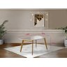 Mesa de Jantar 6 Lugares Slim Madeira Maciça Tampo Com Vidro - 3