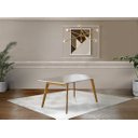 Ver imagem 1 de Mesa de Jantar 6 Lugares Slim Madeira Maciça Tampo Com Vidro