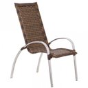 Ver imagem 4 de Jogo 3 Cadeiras Mesa Alumínio para Área Jardim Piscina Trama Argila