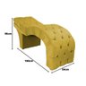 Maca Estética Estofada Reclinável Ergonômica Suede Eliana:amarelo - 4