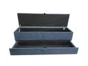 Ver imagem 1 de RECAMIER PUFF BAÚ SAPATEIRA COM GAVETA 1,38 CM PARA CAMA BOX PADRÃO - CINZA ESCURO CHUMBO