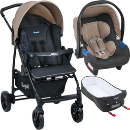 Carrinho de Bebe Bebe Conforto Moises Burigotto Ecco CZ Bege - 1
