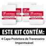 Kit 4 Capa Protetor Travesseiro Impermeável Ziper 50x70 Bf Colchões - 2