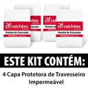 Ver imagem 2 de Kit 4 Capa Protetor Travesseiro Impermeável Ziper 50x70 Bf Colchões