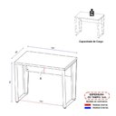 Ver imagem 4 de Escrivaninha Mesa de Escritório 120cm Multimóveis CR25327