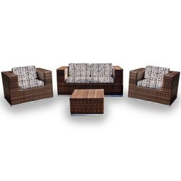 Conjunto Bora Bora - 1 Sofá 2 Lugares + 2 Poltronas + 1 Mesa de Centro - Tinharé - 1