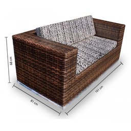 Conjunto Bora Bora - 1 Sofá 2 Lugares + 2 Poltronas + 1 Mesa de Centro - Tinharé - 2