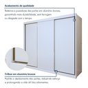 Ver mais imagens de Guarda Roupa Casal 3 Portas de Correr 100% MDF