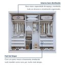 Ver imagem 4 de Guarda Roupa Casal 3 Portas de Correr 100% MDF
