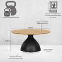 Ver imagem 2 de Mesa de Centro Fantian 70 Cm X 34,5 Cm Tauari/chumbo