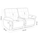 Ver imagem 4 de Poltrona Retrátil Reclinável Manual Cinema 2 Lugares Holly T03 Couro Cristal Tabaco - Lyam Decor