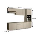Ver imagem 3 de Cozinha Modulada Completa Connect 6 Peças (2 Armários + 2 Balcões + 1 Paneleiro + 1 Complemento) C6P