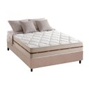 Ver imagem 1 de Cama Box Casal: Colchão Molas Ensacadas Anjos MasterPocket Classic + Base CRC Suede Clean(138x188)