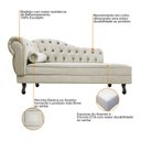 Ver imagem 6 de Kit Diva Recamier Juliana 160cm Lado Direito e 01 Poltrona Classic Linho Bege - Amarena Móveis