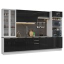 Ver imagem 3 de Armário de Cozinha Completa 340cm Branco/preto Lux Madesa 02