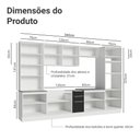 Ver imagem 4 de Armário de Cozinha Completa 340cm Branco/preto Lux Madesa 02