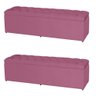 Kit 2 Baús Jade 158Cm Calçadeira Estofada Suede Rosa - 2