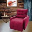 Ver imagem 1 de Poltrona Retratil e Reclinavel com Rodape Regulavel Sala Quarto Amamentação Azera Vermelho