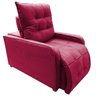 Poltrona Retratil e Reclinavel com Rodape Regulavel Sala Quarto Amamentação Azera Vermelho - 3