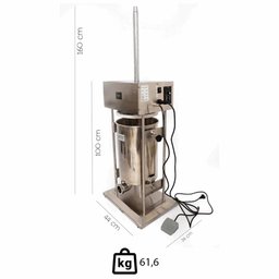 Embutideira Ensacadeira Elétrica para Linguiça Brimac Industrial em Aço Inox 30l 220v Elb30 - 3