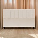 Ver imagem 2 de Cabeceira para Cama Box King Size 195 Cm Classic Suede Bege Suede