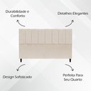 Ver imagem 3 de Cabeceira para Cama Box King Size 195 Cm Classic Suede Bege Suede