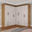 Ver imagem 1 de Closet Casal Duplo Lu 8 Portas 4 Gavetas Cinamomo com Off White
