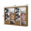 Ver imagem 5 de Closet Casal Duplo Lu 8 Portas 4 Gavetas Cinamomo com Off White