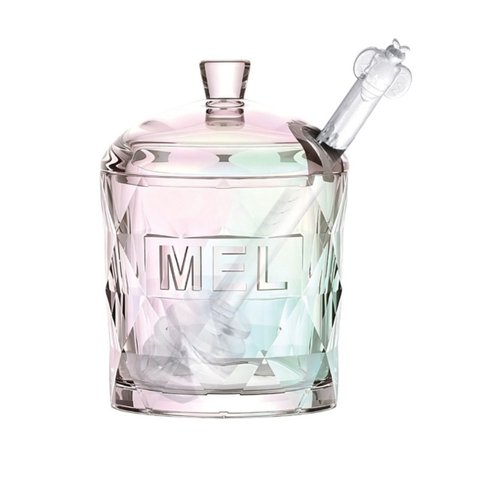 Porta Mel de Vidro Cintilante com Pegador Acrílico Furtacor 240ml