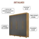 Ver imagem 3 de Guarda Roupa Casal Elegance 6 Portas Nature Alasca Vila Rica
