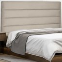 Ver imagem 4 de Cabeceira Estofada Cama Box Casal 140cm Suede Bege