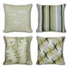Kit 4 Capas de Almofada Suprema em Tons Verde Oliva 44x44cm - 7