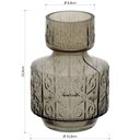 Ver imagem 2 de Vaso 22x16x16cm Vidro Cinza