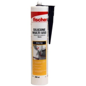 Silicone Neutro Preto 260ml - 600696 - FISCHER