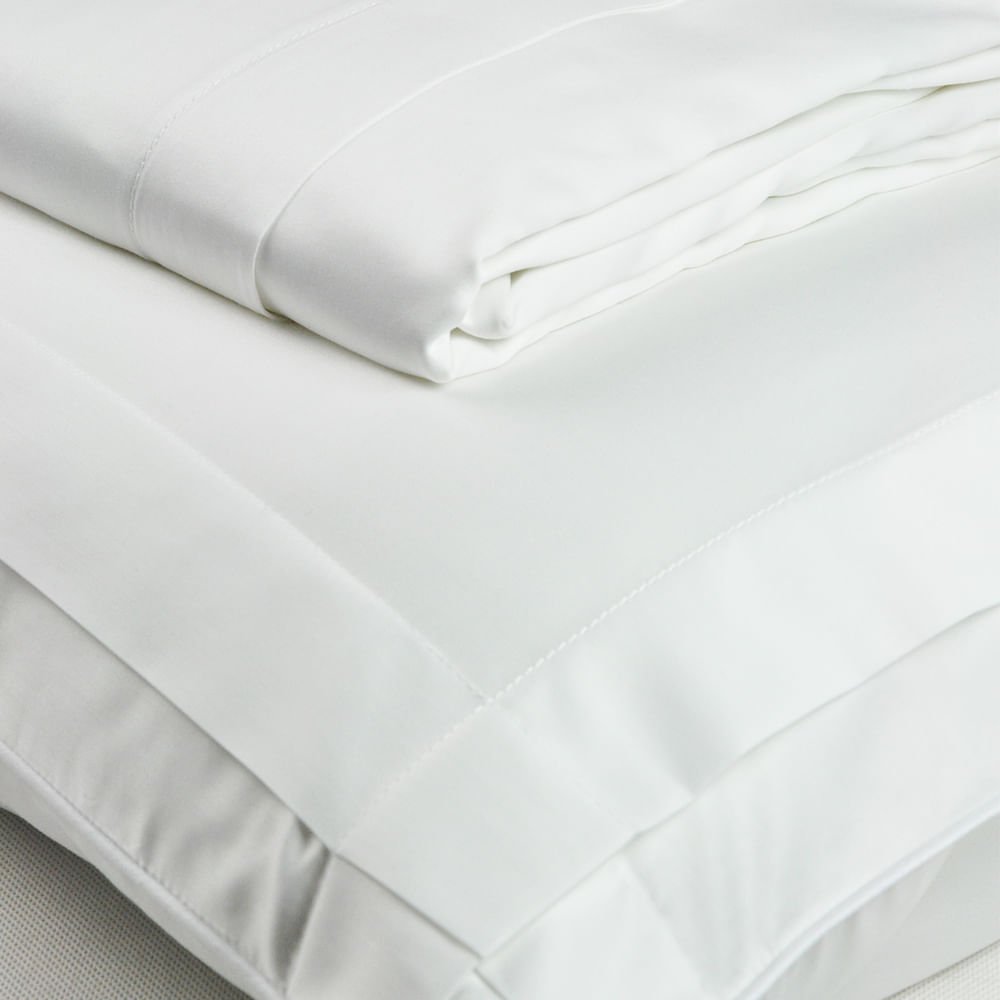 Capa de Duvet Algodão Queen 800 Fios Biancheria Premium Blue Gardenia - 6