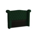 Ver imagem 2 de KIT + Cabeceira Com Recamier Baú Dunas Princesa em captonê 1,95 Casal Cama Box Verde escuro Veludo D