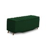 KIT + Cabeceira Com Recamier Baú Dunas Princesa em captonê 1,95 Casal Cama Box Verde escuro Veludo D - 3